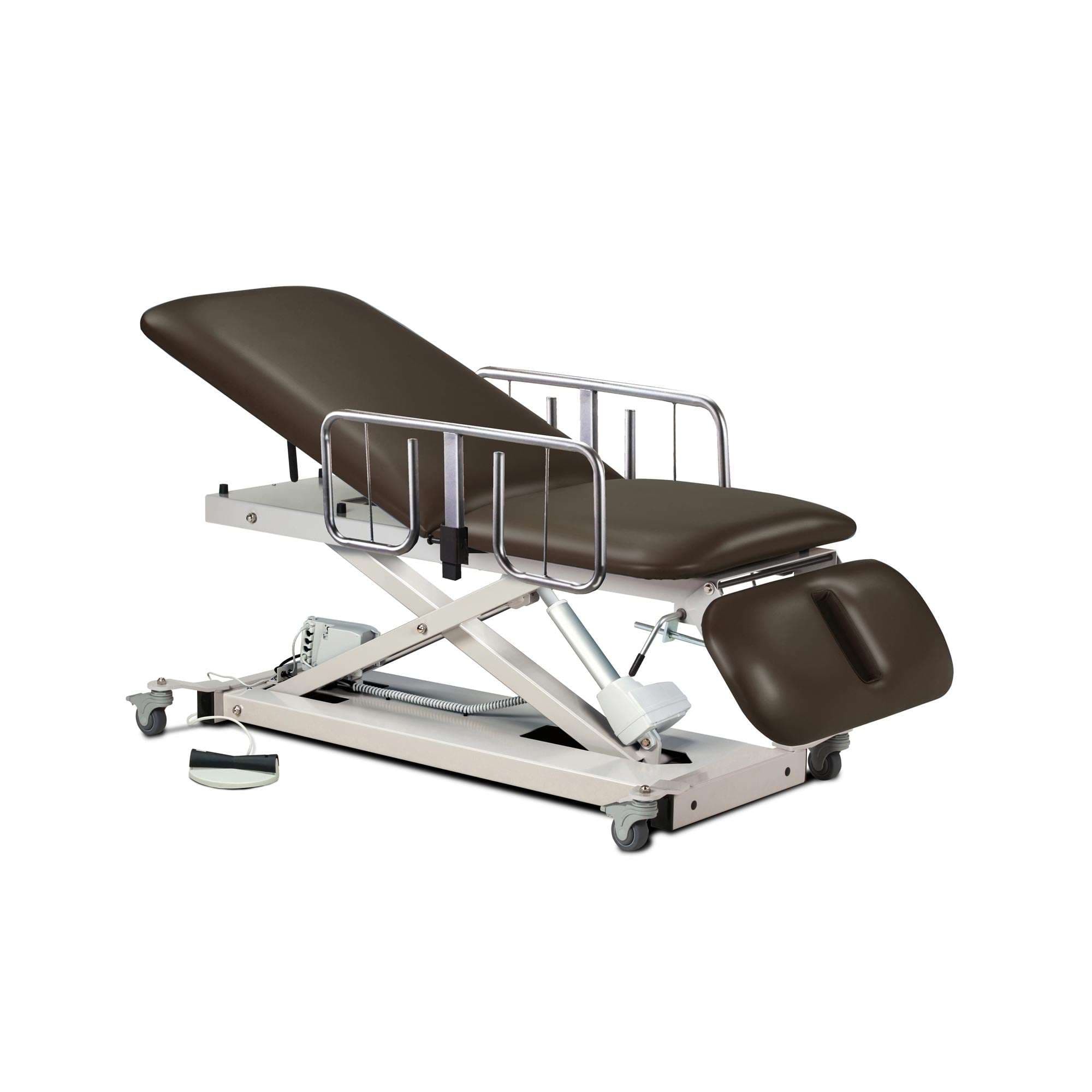 Clinton open base power hi-lo exam table with adjustable backrest and drop section - Image 3