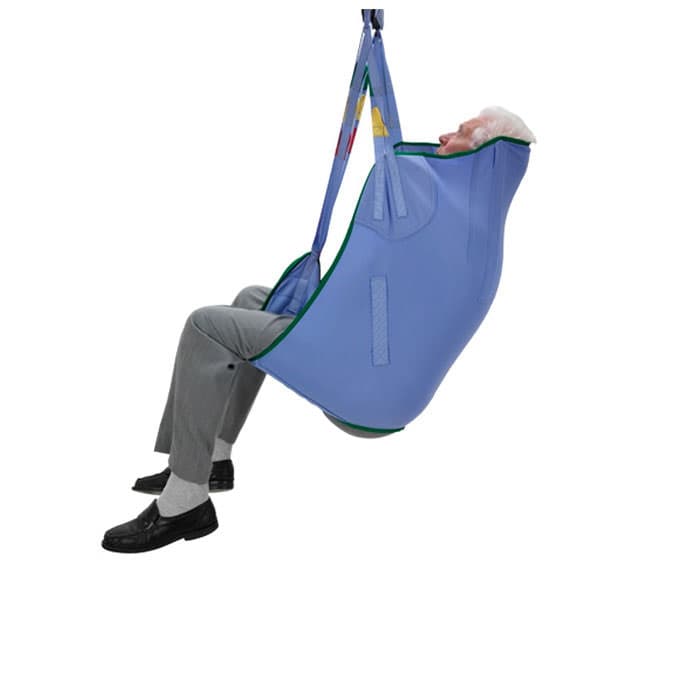 Arjo standard loop sling with head support and padded legs for 2-point patient lift
