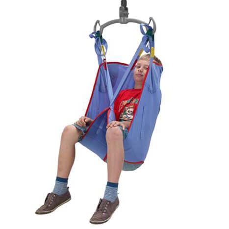 Arjo standard loop sling with head support and padded legs for 2-point patient lift - Image 4