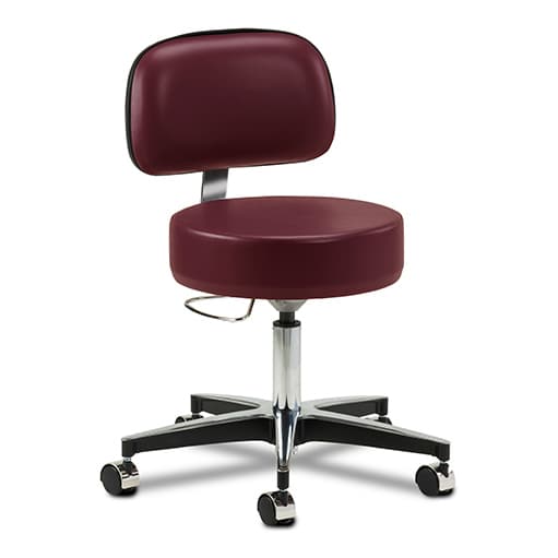 Clinton 5-Leg Black Accented Aluminum Base Stool
