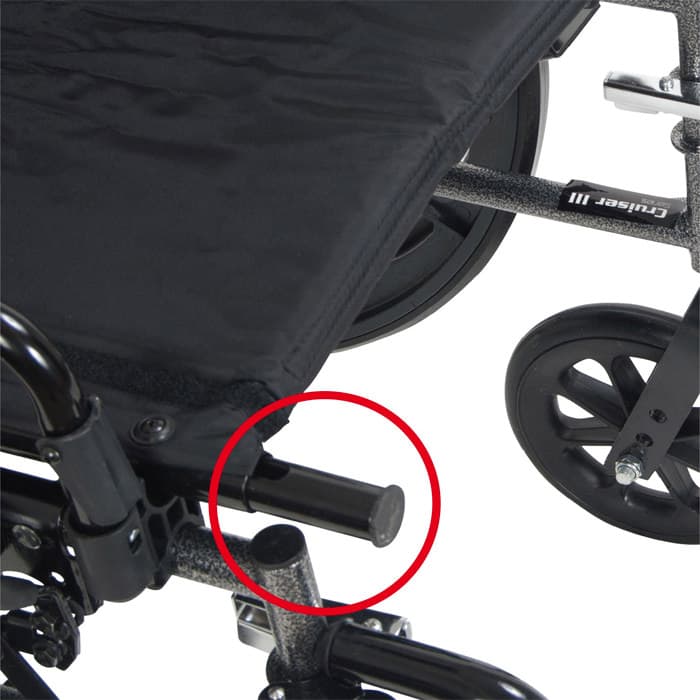 Drive Medical cruiser III lightweight dual axle wheelchair - Image 3