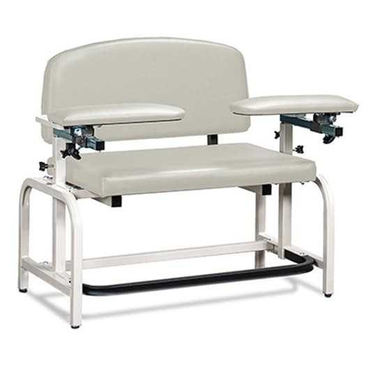 Clinton Lab X Series, Heavy-Duty, Blood Drawing Chair with Padded Arms - Image 3