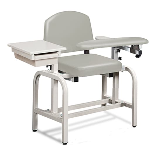 Clinton Lab X Series, Blood Drawing Chair with Padded Flip Arm and Drawer - Image 3