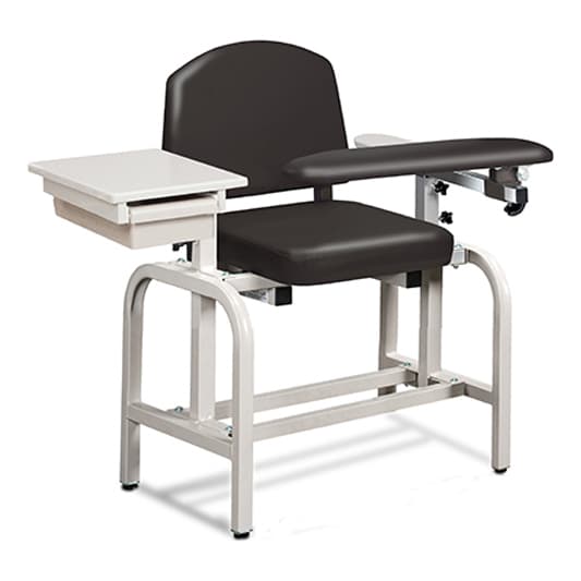 Clinton Lab X Series, Blood Drawing Chair with Padded Flip Arm and Drawer - Image 2