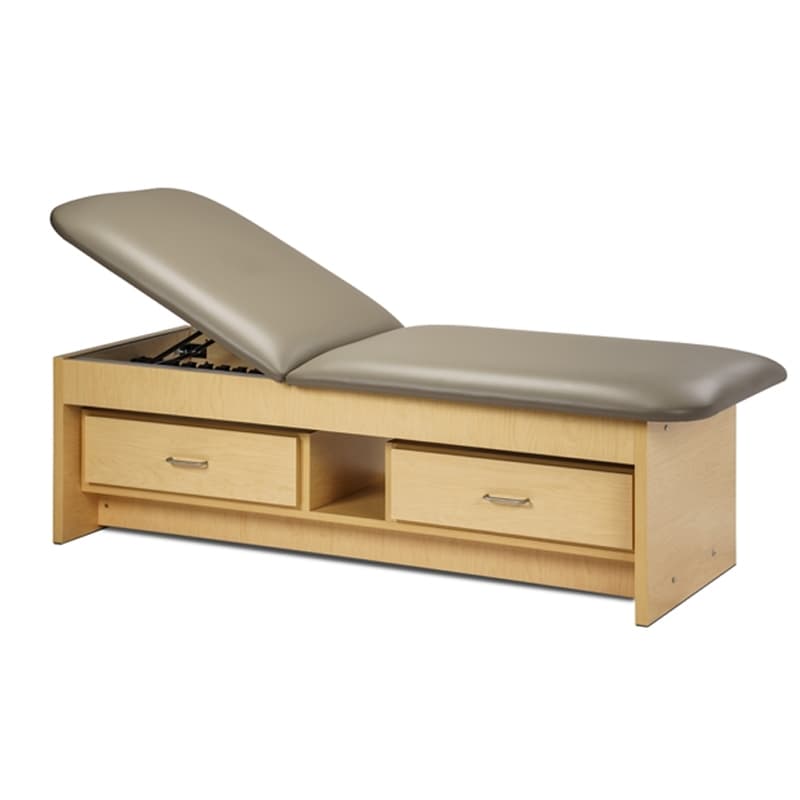 Clinton KD panel leg couch with adjustable backrest and two drawer storage
