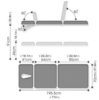 Everyway4all EU25 Tristar 3-section treatment table - Image 10