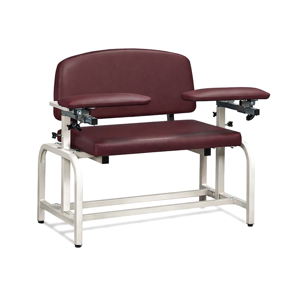 Clinton Lab X Series, Extra-Wide, Blood Drawing Chair with Padded Arms